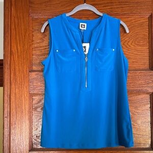 Anne Klein Blue Sleeveless Women's Top